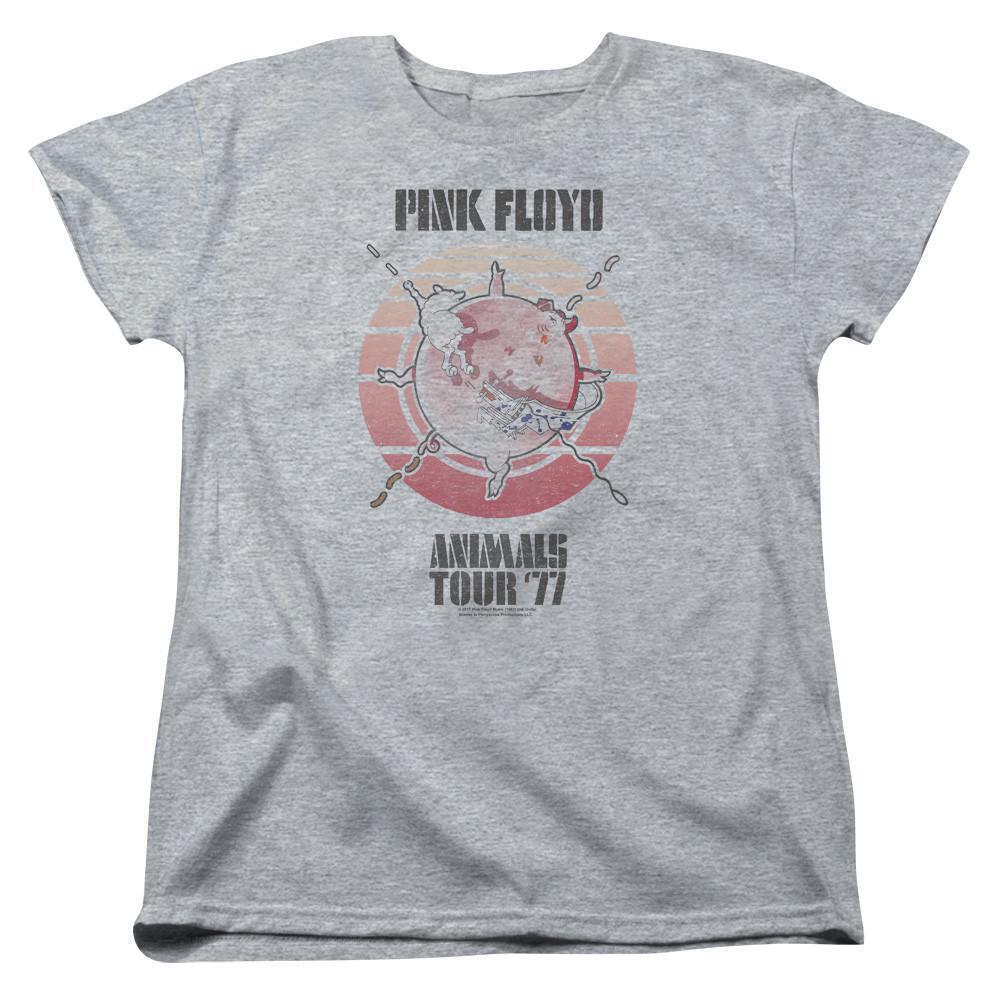 Floyd Animals Tour 77 Womens T Shirt Athletic Heather
